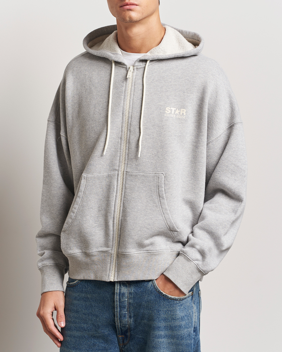 Herr | Kläder | Golden Goose | Full Zip Hoodie Light Grey