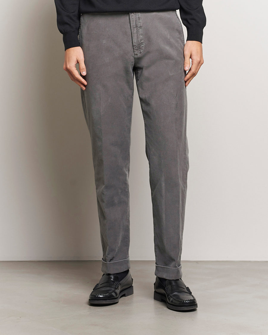 Herr |  | Incotex | Regular Fit Moleskin Slacks Dark Grey