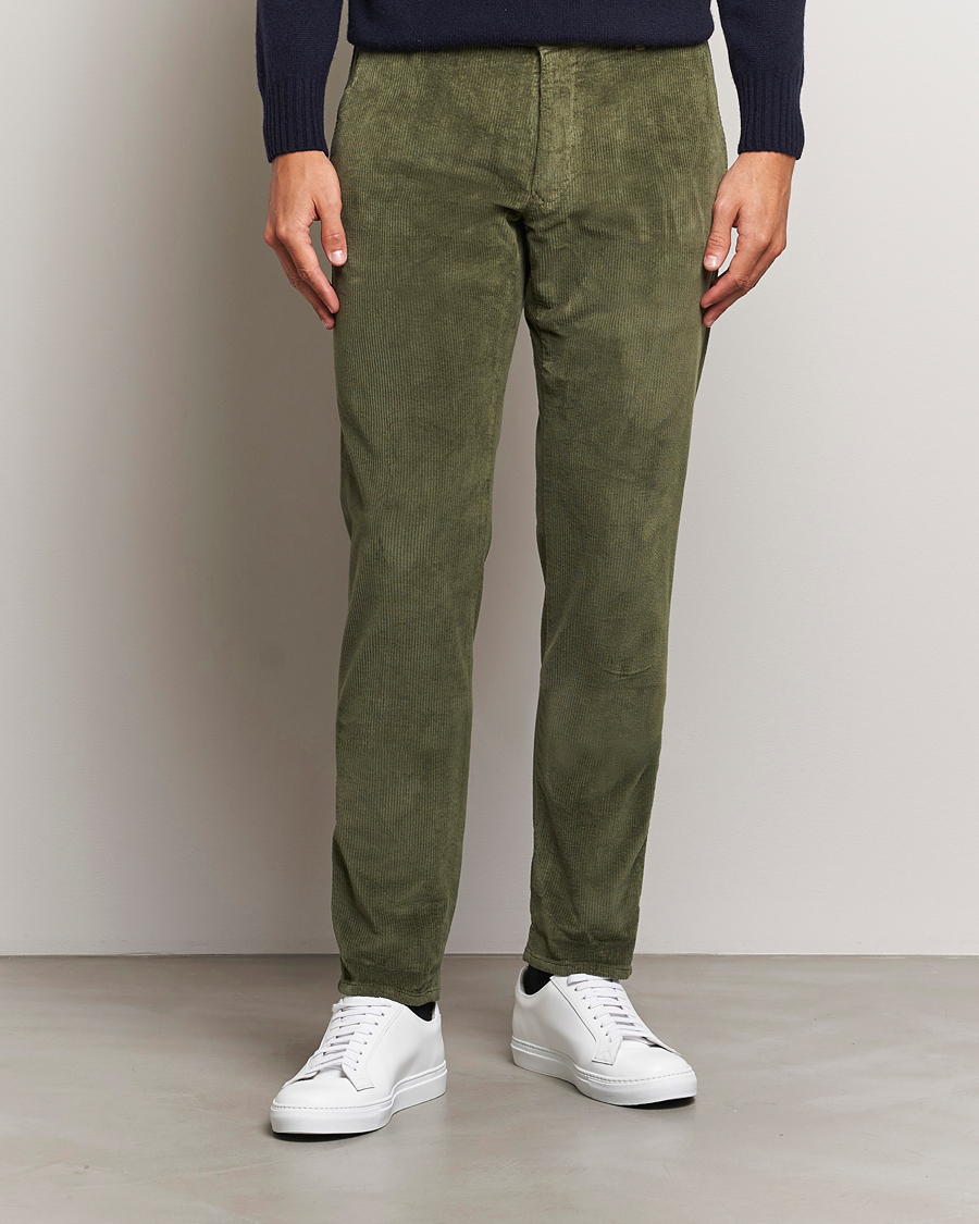 Herr |  | Incotex | Slim Fit Leisure Cord Slacks Dark Green