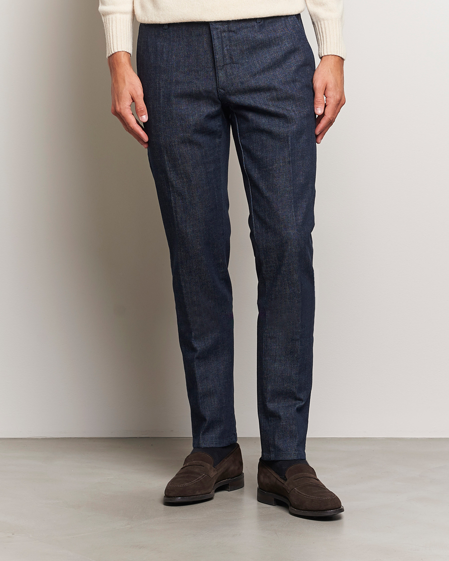 Herr |  | Incotex | Slim Fit Denim Slacks Dark Blue