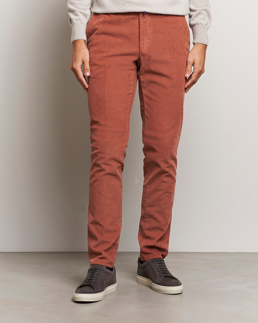 Herr |  | Incotex | Slim Fit Baby Corduroy Trousers Vintage Red