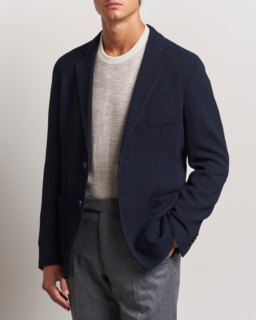 Herr |  | Giorgio Armani | Stretch Wool Blazer Navy