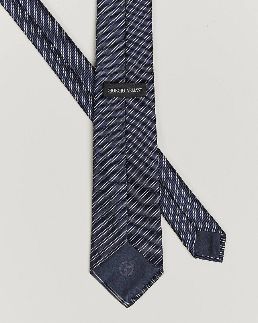 Herr |  | Giorgio Armani | Striped Silk Tie Navy