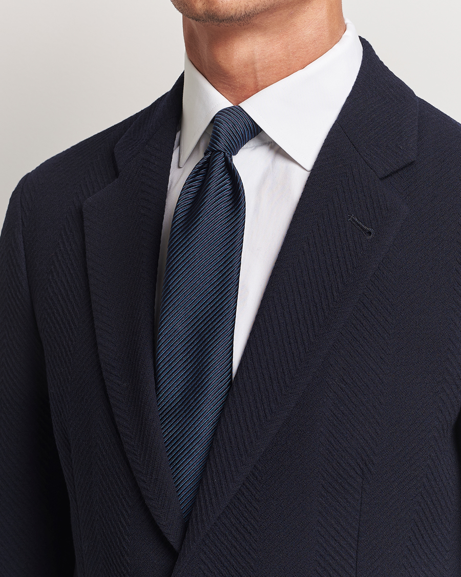 Herr |  | Giorgio Armani | Jacquard Twill Silk Tie Navy