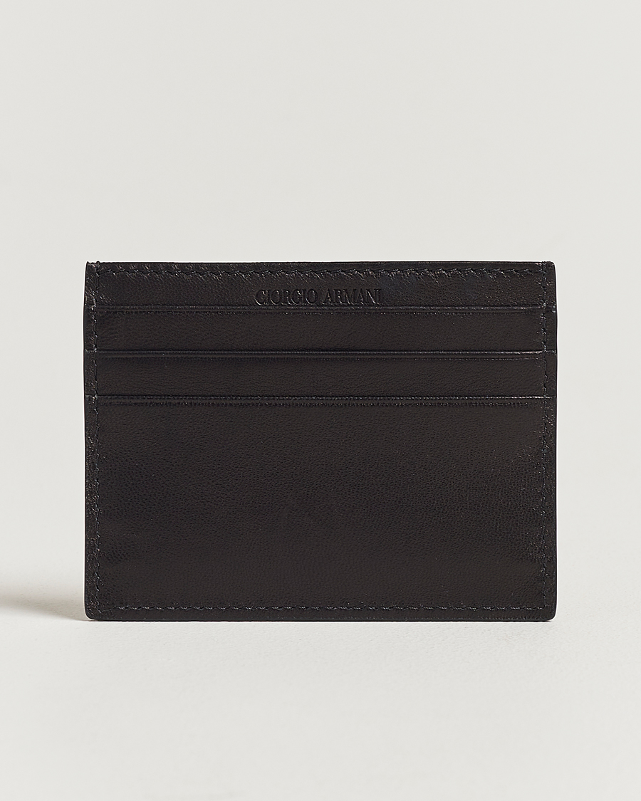 Herr |  | Giorgio Armani | Nappa Leather Card Holder Black