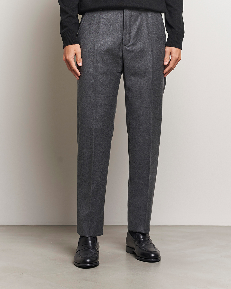 Herr |  | Incotex | Regular Fit Flannel Trousers Grey