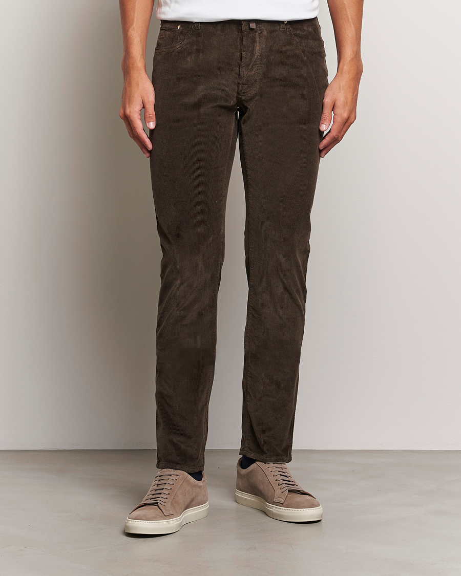 Herr |  | Jacob Cohën | Bard 5-Pocket Medium Corduroy Trousers Brown