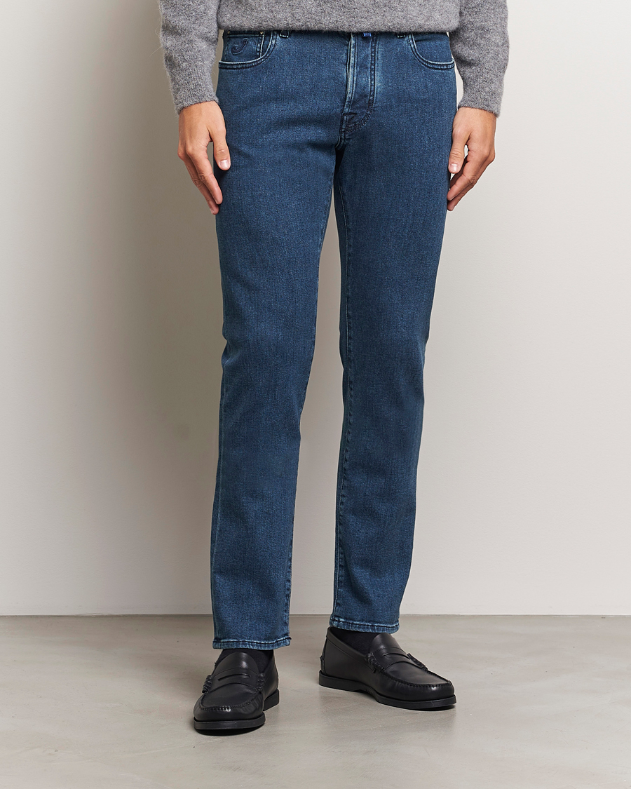 Herr |  | Jacob Cohën | Bard Slim Fit Denim Cachemire Jeans Mid Blue