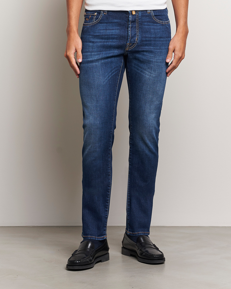 Herr |  | Jacob Cohën | Bard Slim Fit Stretch Jeans Mid Blue