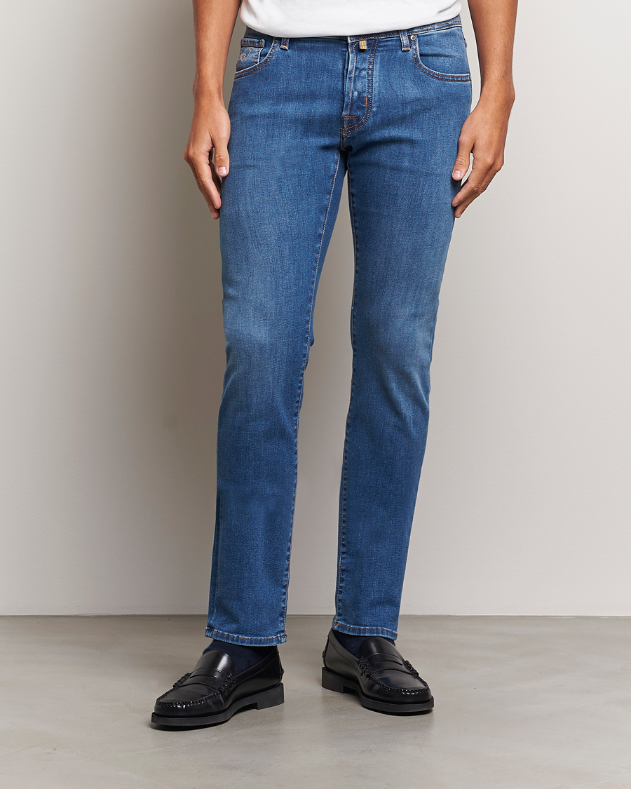 Herr |  | Jacob Cohën | Nick Slim Fit Streatch Jeans Light Blue