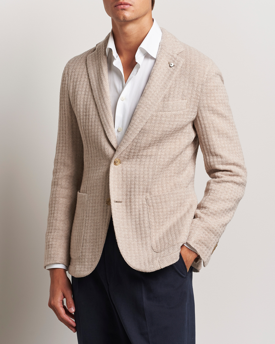 Herr |  | L.B.M. 1911 | Knitted Punto Wool Structure Blazer Camel