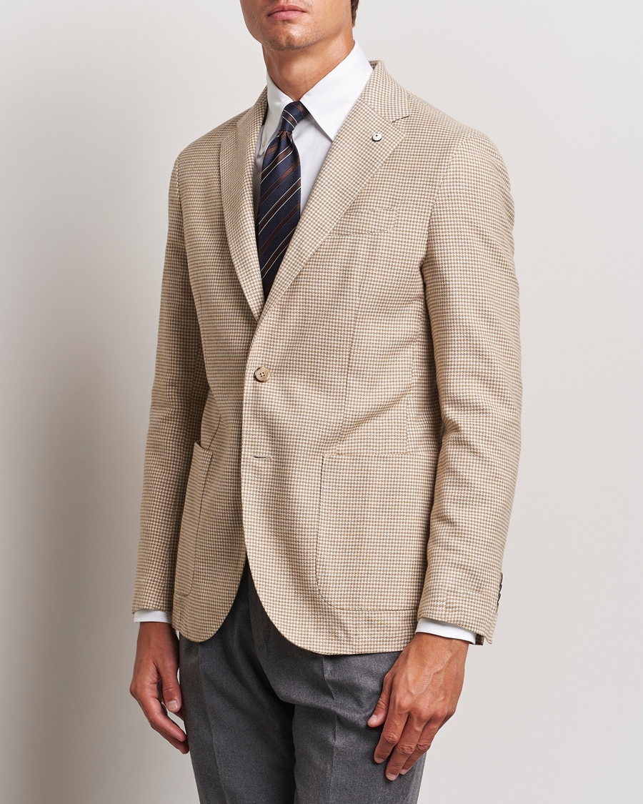 Herr |  | L.B.M. 1911 | Jack Regular Houndstooth Blazer Beige