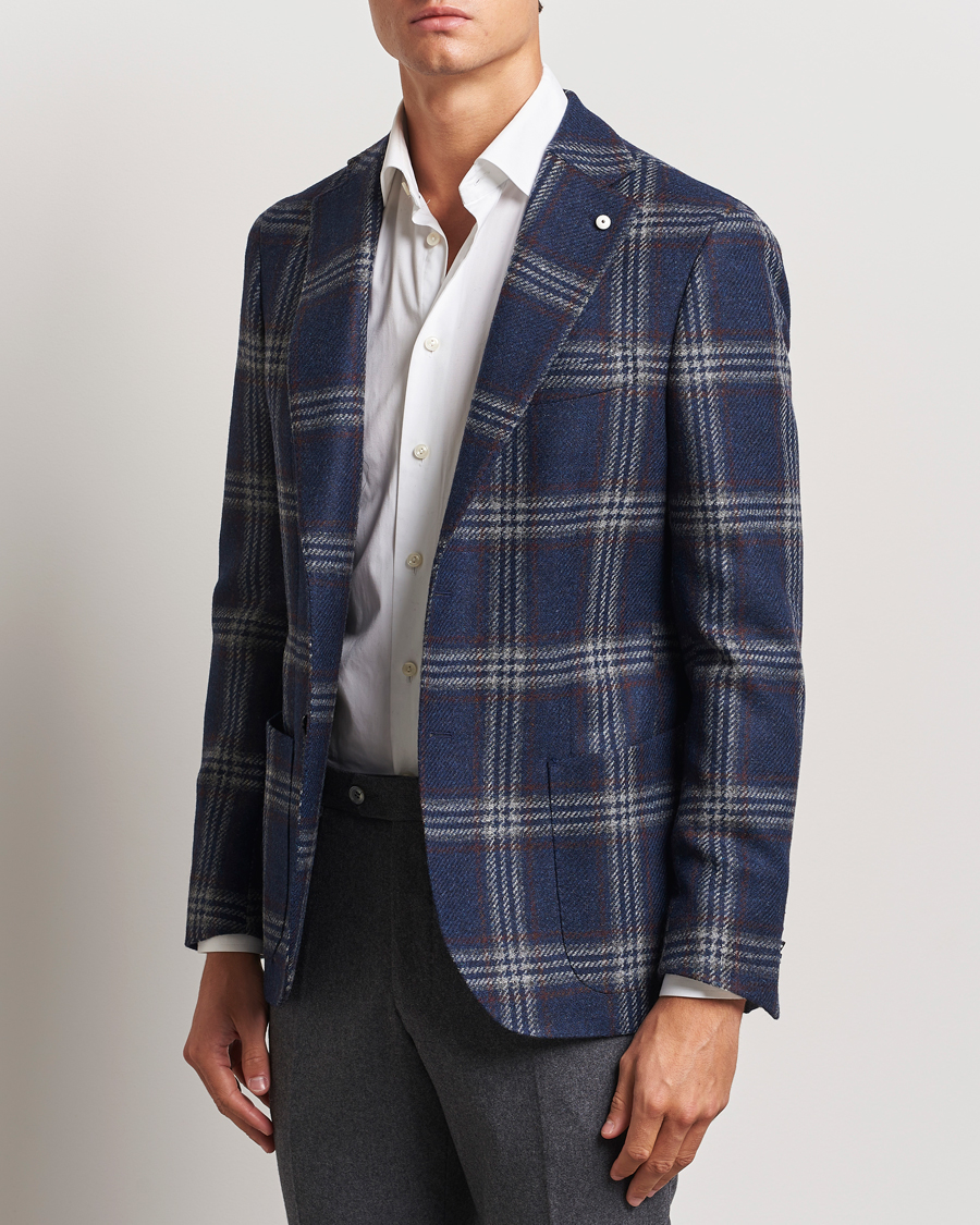 Herr |  | L.B.M. 1911 | Jack Regular Checked Wool Blazer Navy