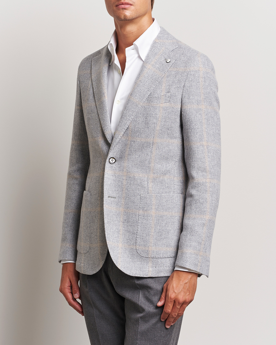 Herr |  | L.B.M. 1911 | Jack Regular Jersey Wool Blazer Light Grey