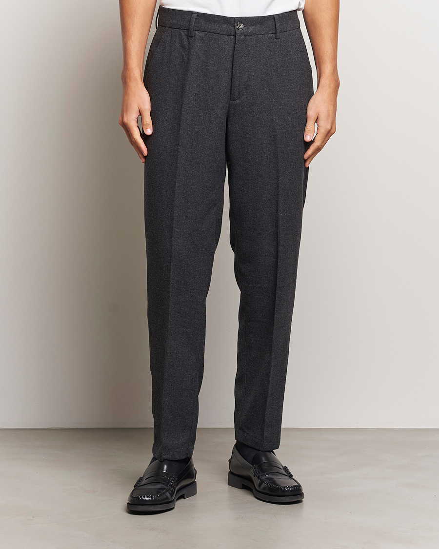 Herr |  | LES DEUX | Como Reg Wool Pants Charcoal Melange