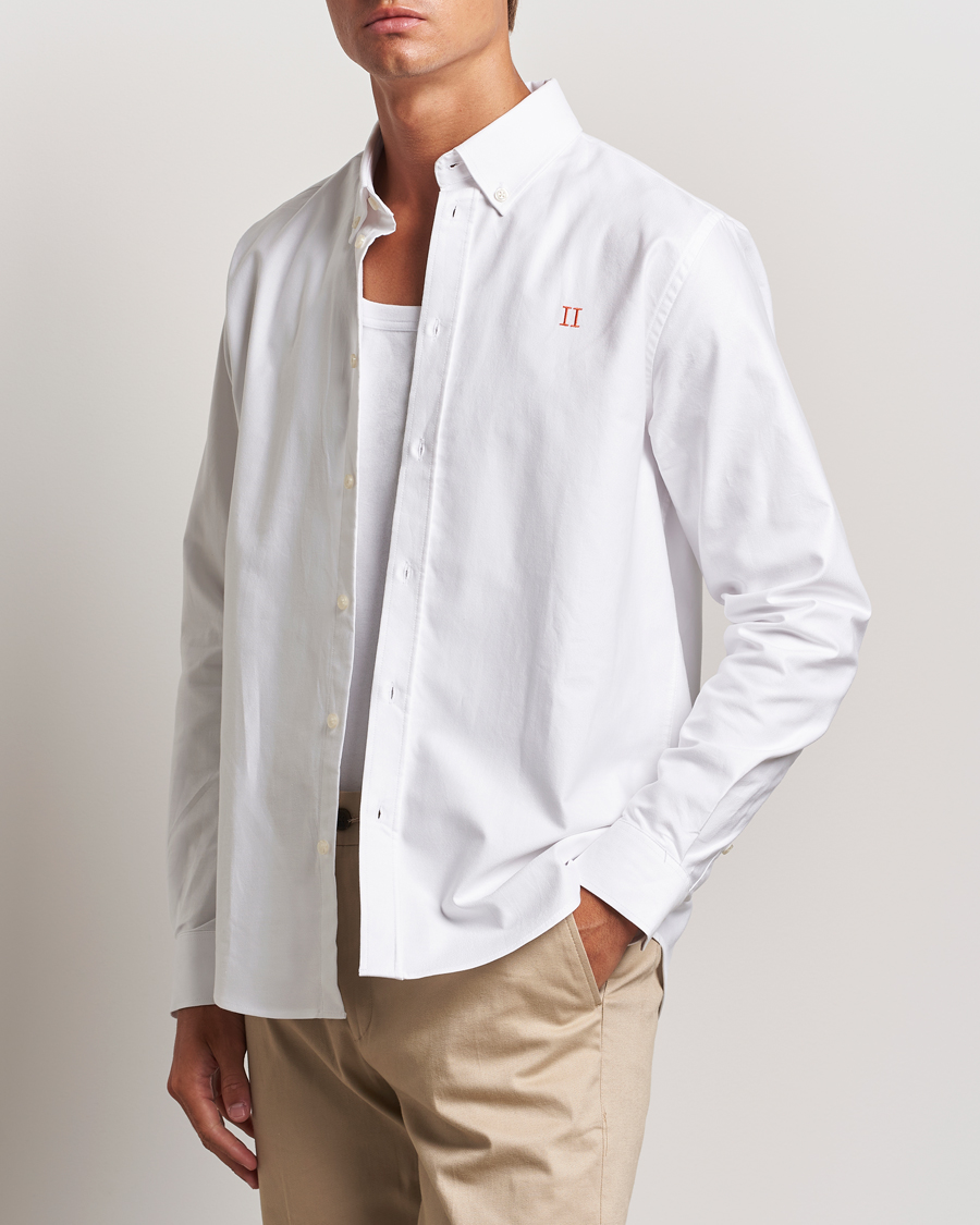 Herr | Skjortor | LES DEUX | Konrad Contrast Oxford Shirt White