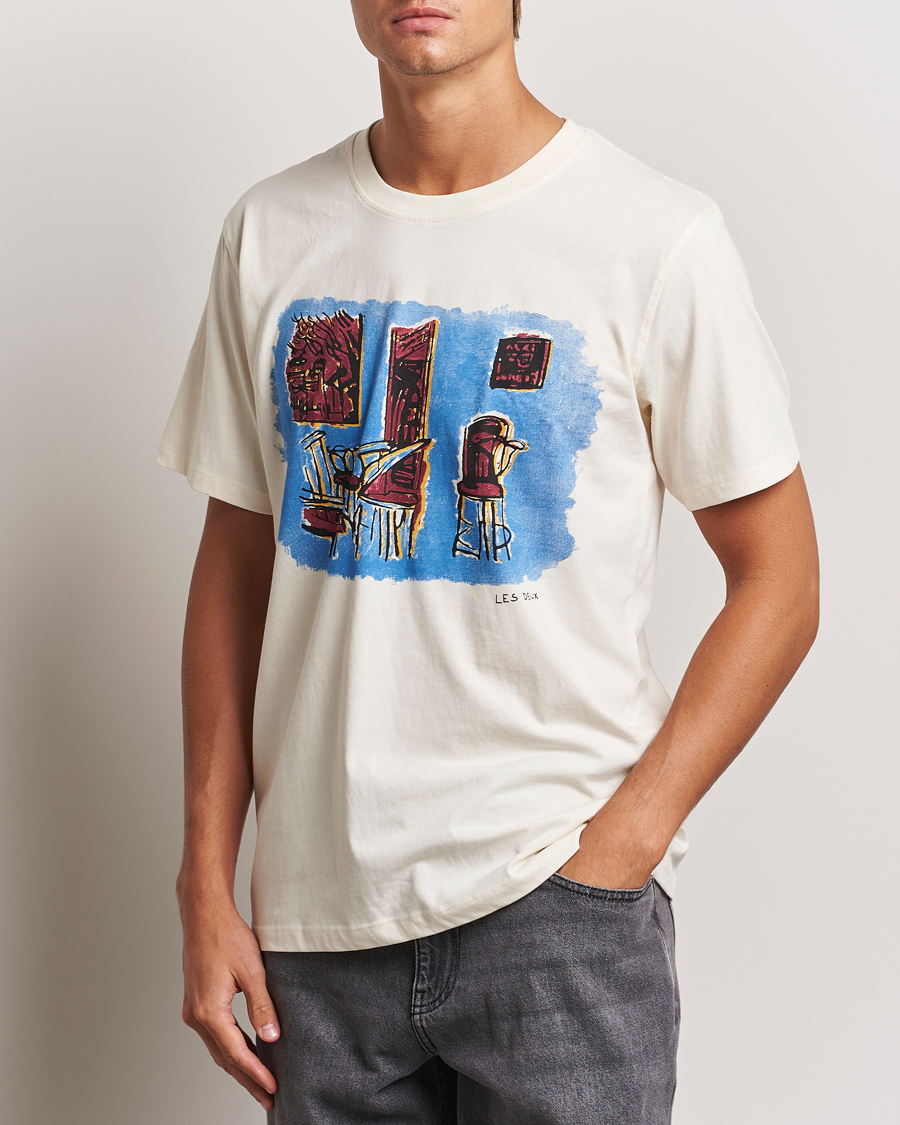 Herr |  | LES DEUX | Berkeley Print T-Shirt Ivory