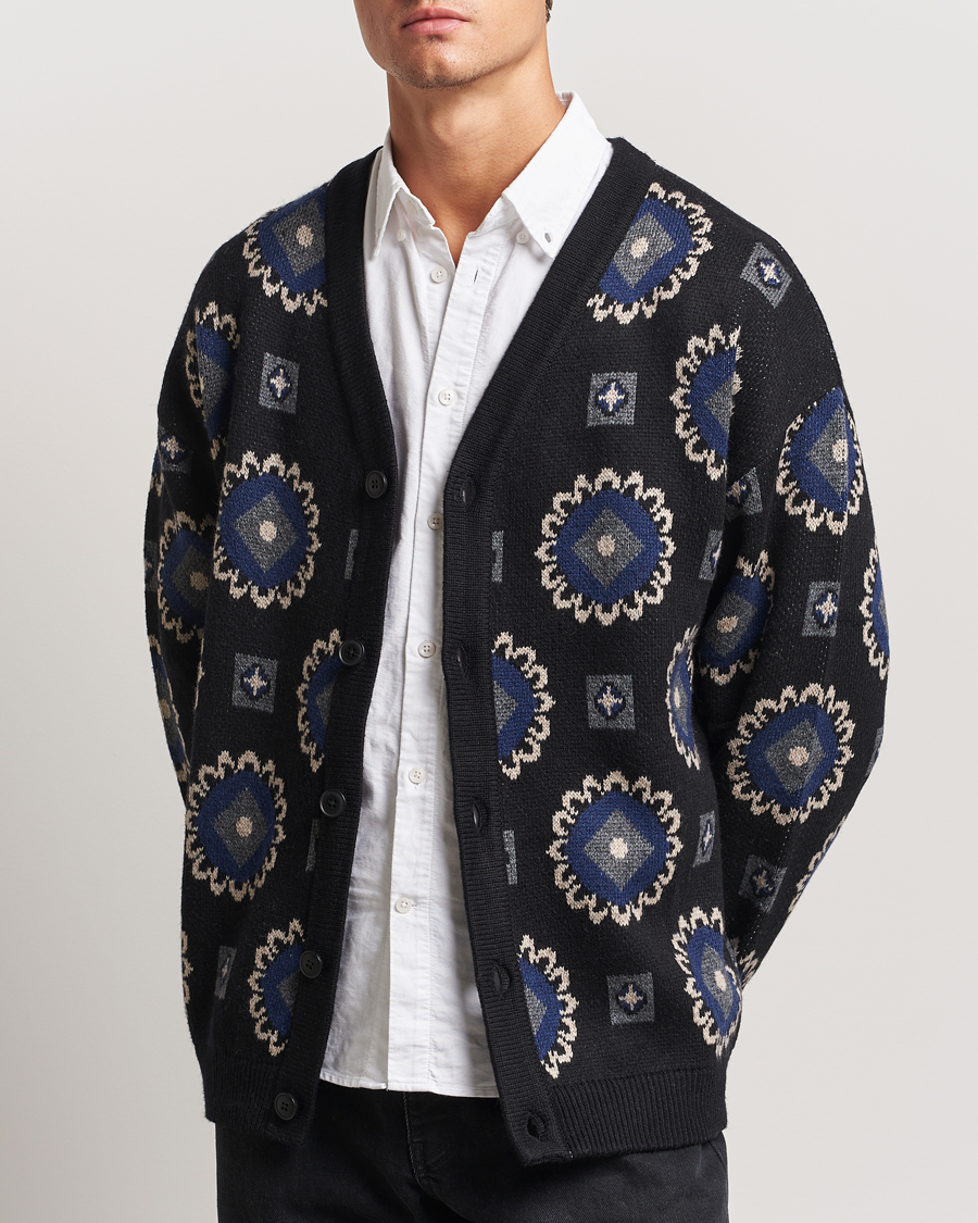 Herr |  | LES DEUX | Aro Paisley Cardigan Black/Blueprint