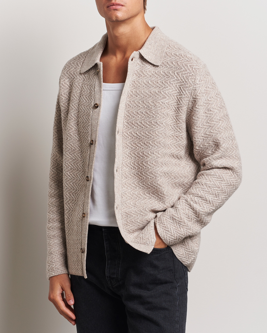 Herr |  | LES DEUX | Finnegan Knit Shirt Oatmeal Melange