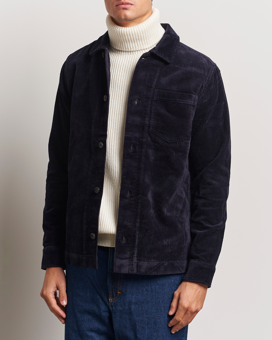 Herr |  | LES DEUX | Layton Corduroy Overshirt Dark Navy