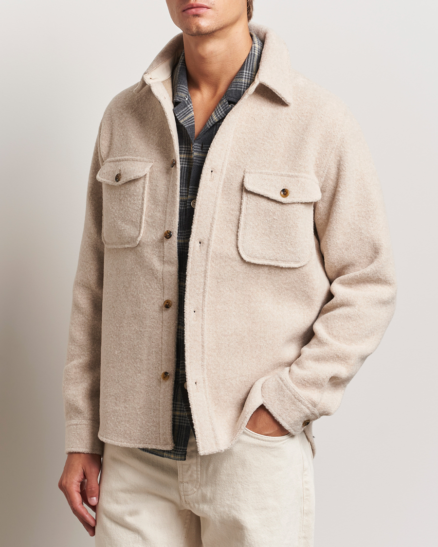 Herr |  | LES DEUX | Lennon Boucle Overshirt Ivory