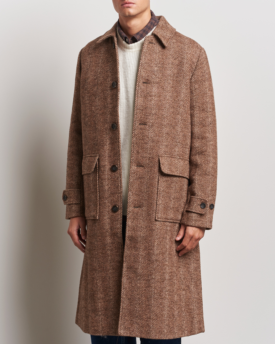 Herr |  | LES DEUX | Maximilian Herringbone Coat Coffe Brown