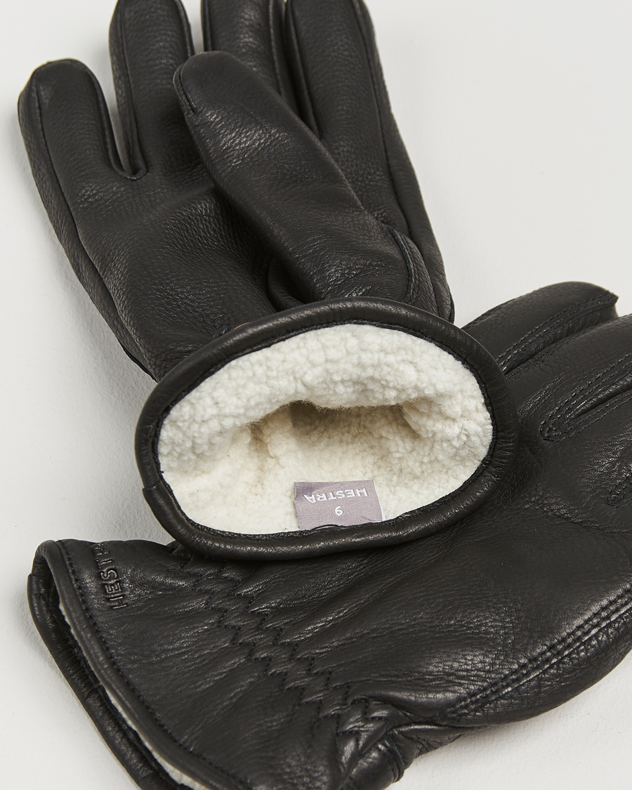 Herr |  | Hestra | Burensvik Deerskin Wool Pile Glove Black