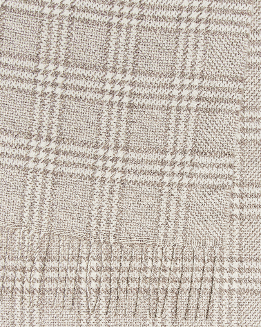 Herr |  | Piacenza Cashmere | Cashmere/Silk Houndstooth Scarf Light Beige