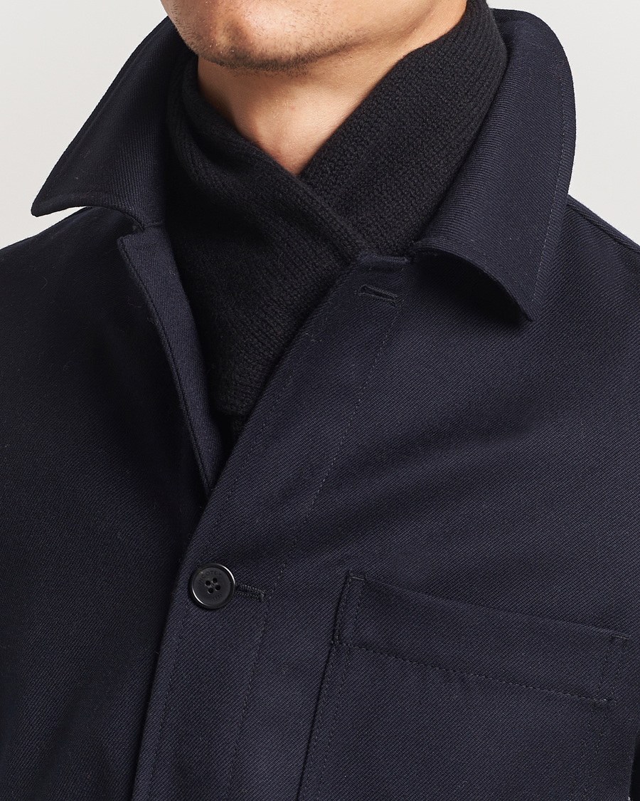 Herr |  | Piacenza Cashmere | Short Loop Cashmere Scarf Black