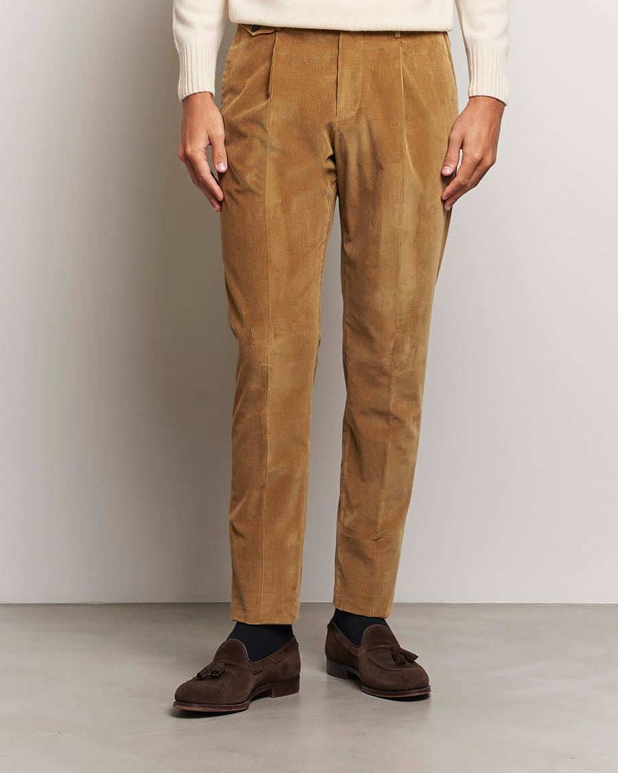 Herr |  | PT01 | Slim Fit Corduroy Trousers Brown