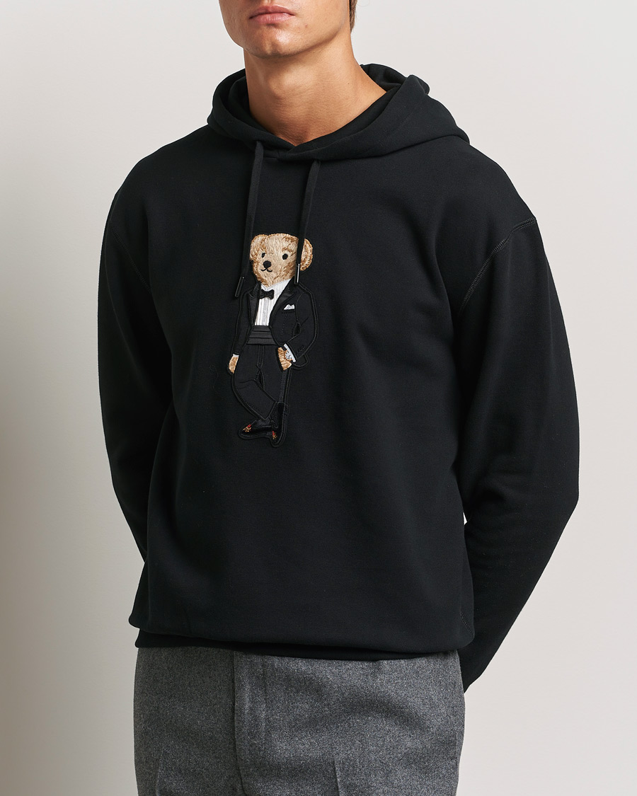 Herr |  | Ralph Lauren Purple Label | Luxury Fleece Bear Hoodie Black