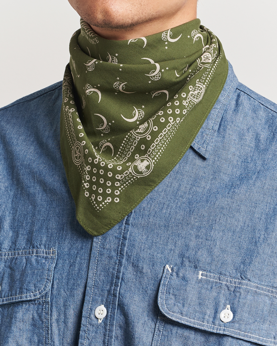 Herr |  | RRL | Flight Bandana Olive/Cream