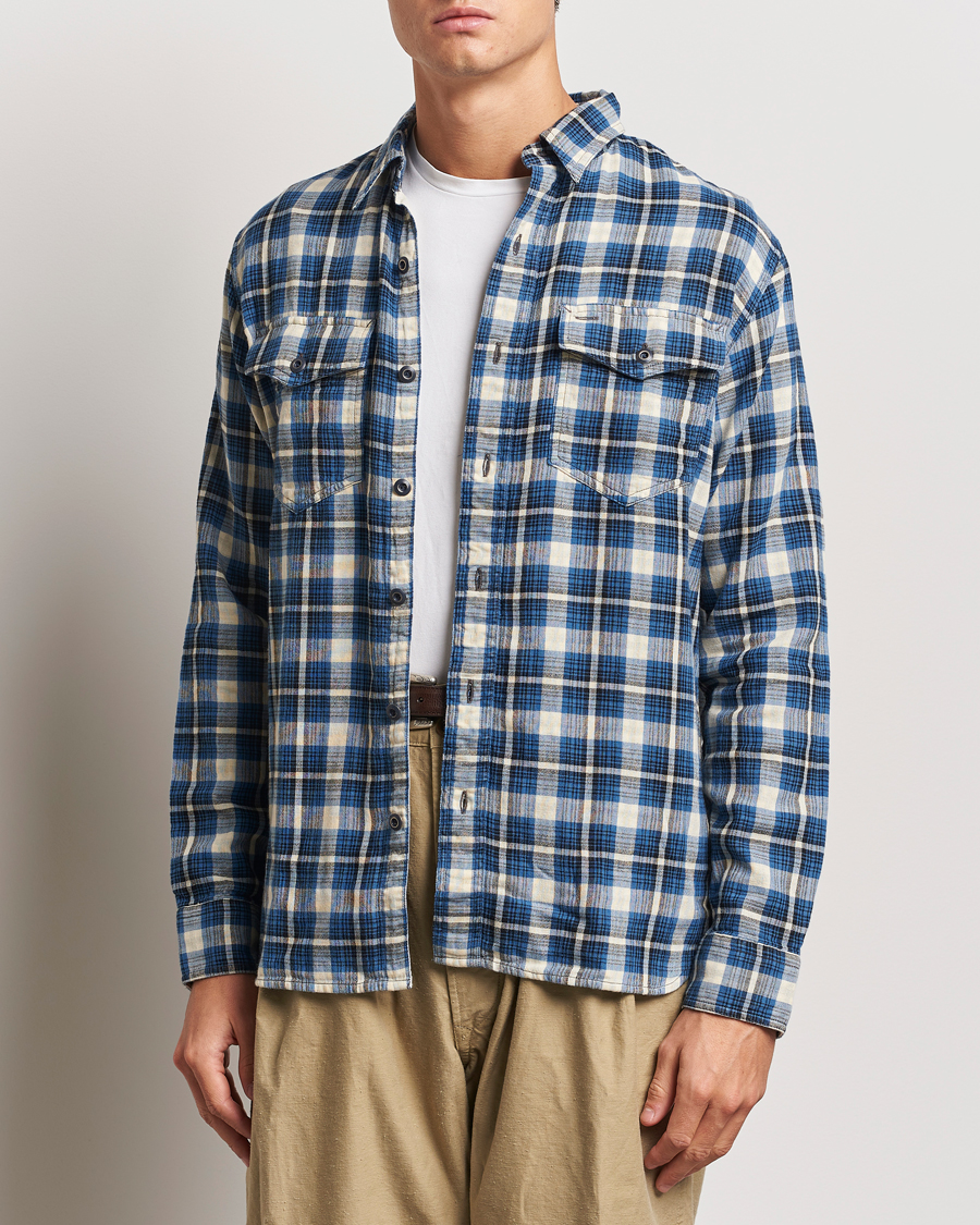 Herr |  | RRL | Herc Flannel Shirt Blue Check