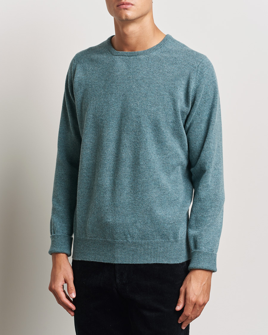 Herr | Tröjor | William Lockie | Rob Lambswool Crewneck Caspian