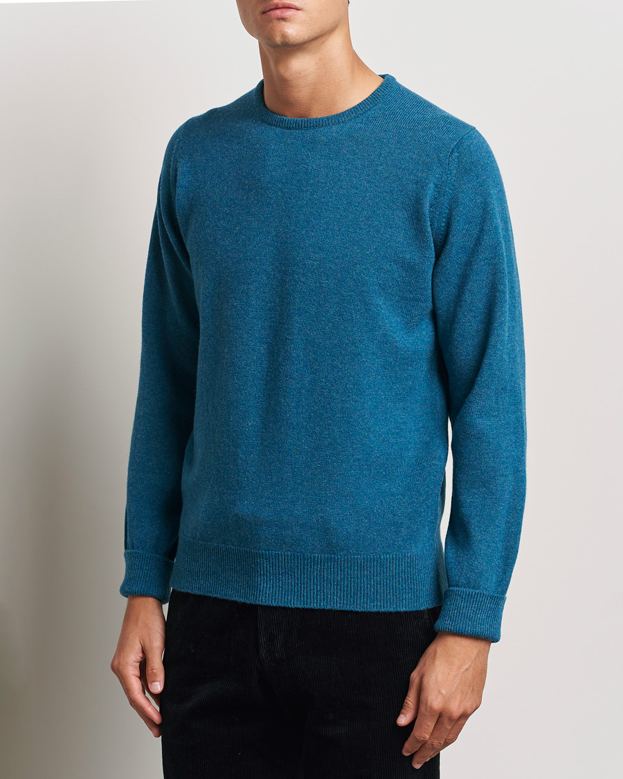 Herr | William Lockie | William Lockie | Rob Lambswool Crewneck Mallard