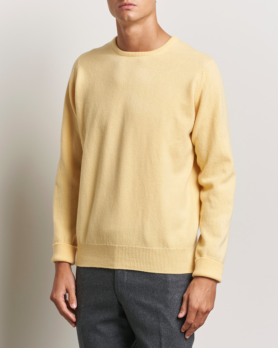 Herr | William Lockie | William Lockie | Rob Lambswool Crewneck Solar