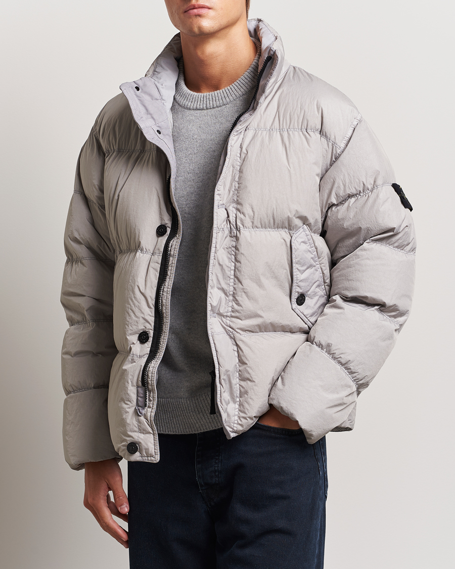 Herr |  | Stone Island | Garment Dyed Recycled Nylon Down Jacket Grey