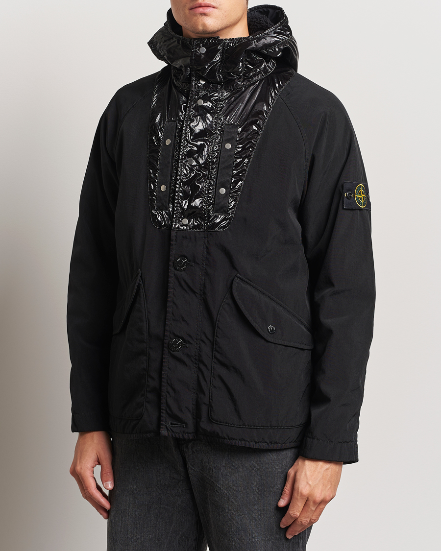 Herr |  | Stone Island | Opaque Nylon Twill Garment Dyed Jacket Black