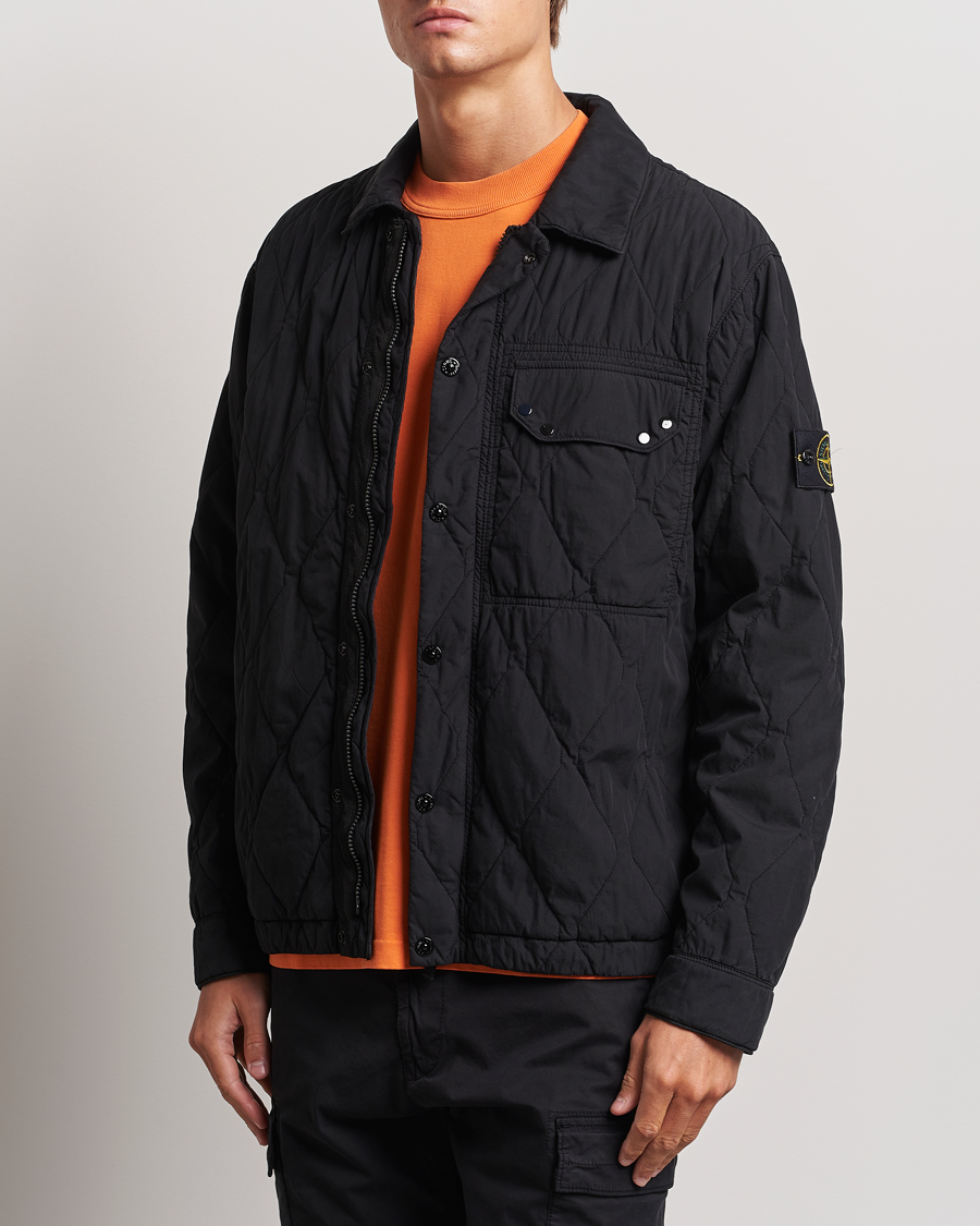 Herr |  | Stone Island | 50 Fili Quilted-TC Garment Dyed Jacket Black