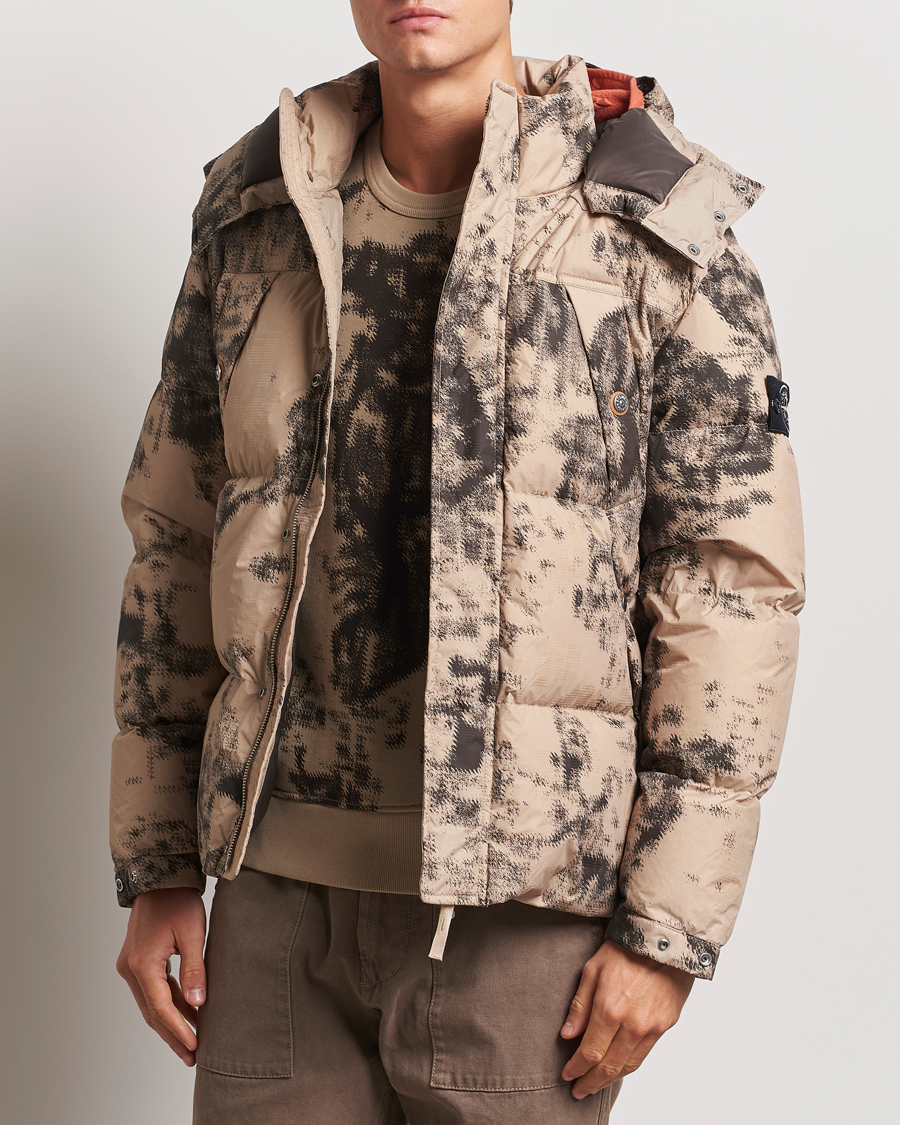 Herr |  | Stone Island | Thermo Sensitive Camo Down Jacket Dove Grey