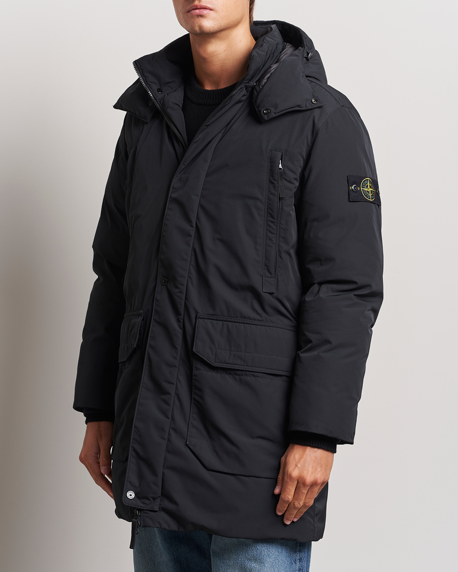 Herr |  | Stone Island | Micro Twill Hooded Parka Black