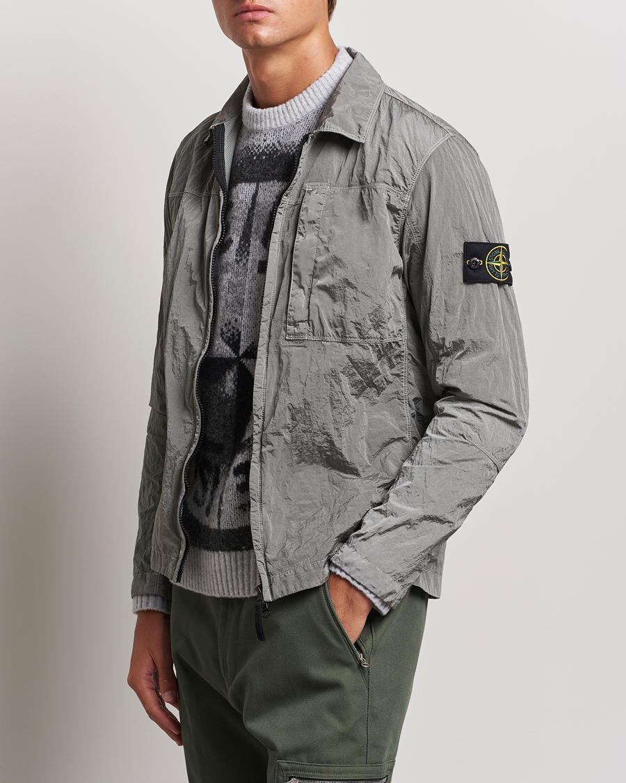 Herr |  | Stone Island | Nylon Metal Zip Overshirt Grey