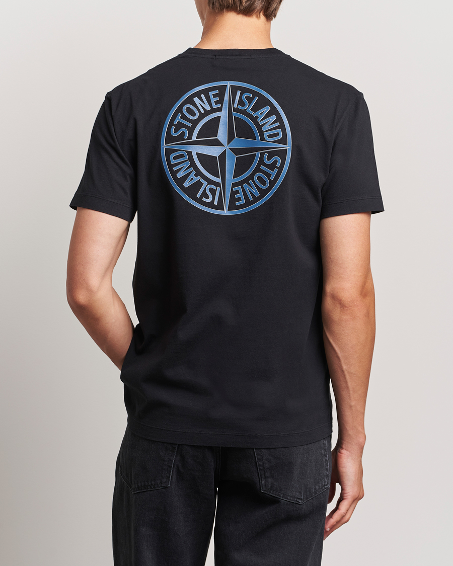 Herr | T-Shirts | Stone Island | Garment Dyed Jersey Logo T-Shirt Black