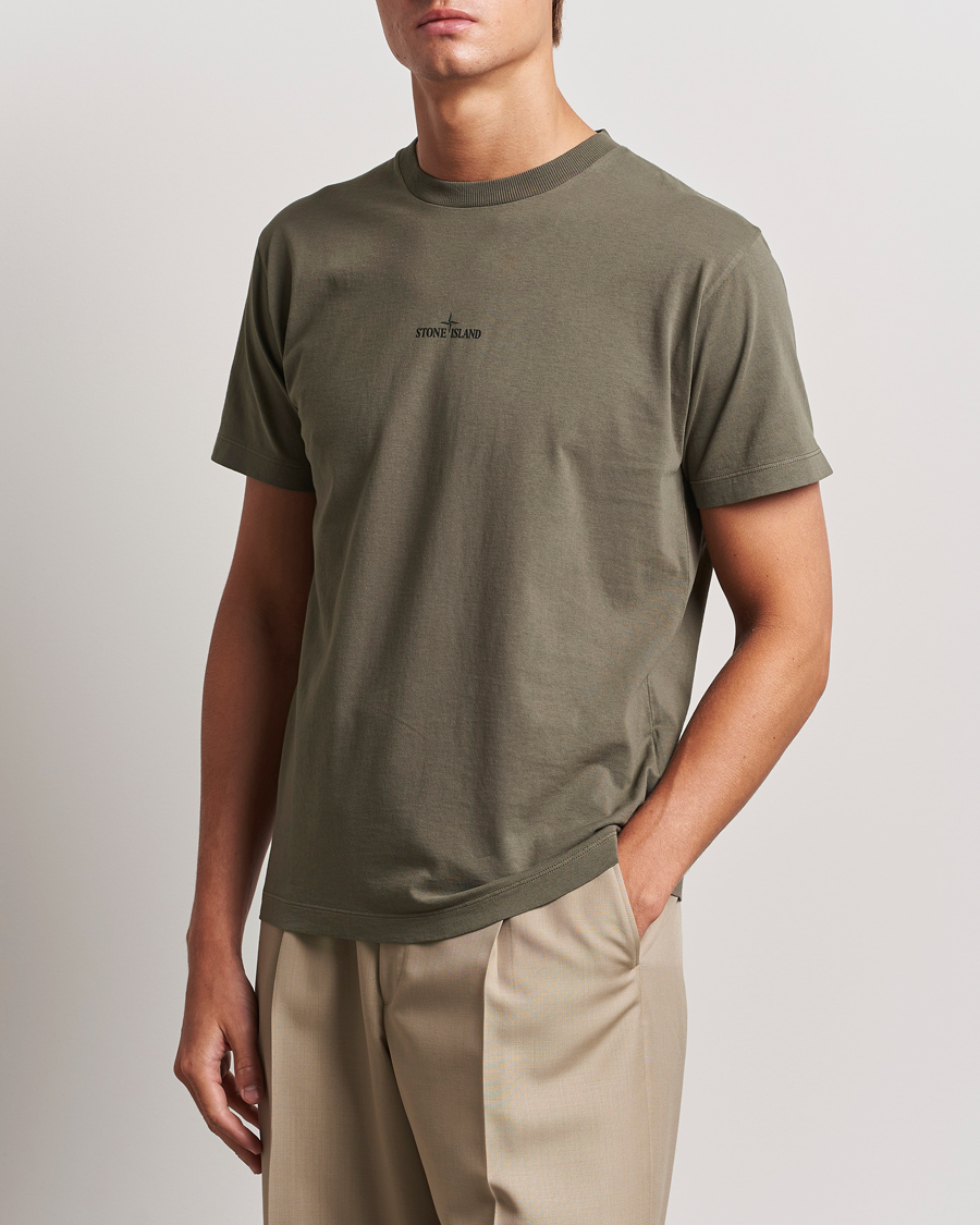 Herr |  | Stone Island | Garment Dyed Jersey Logo T-Shirt Walnut