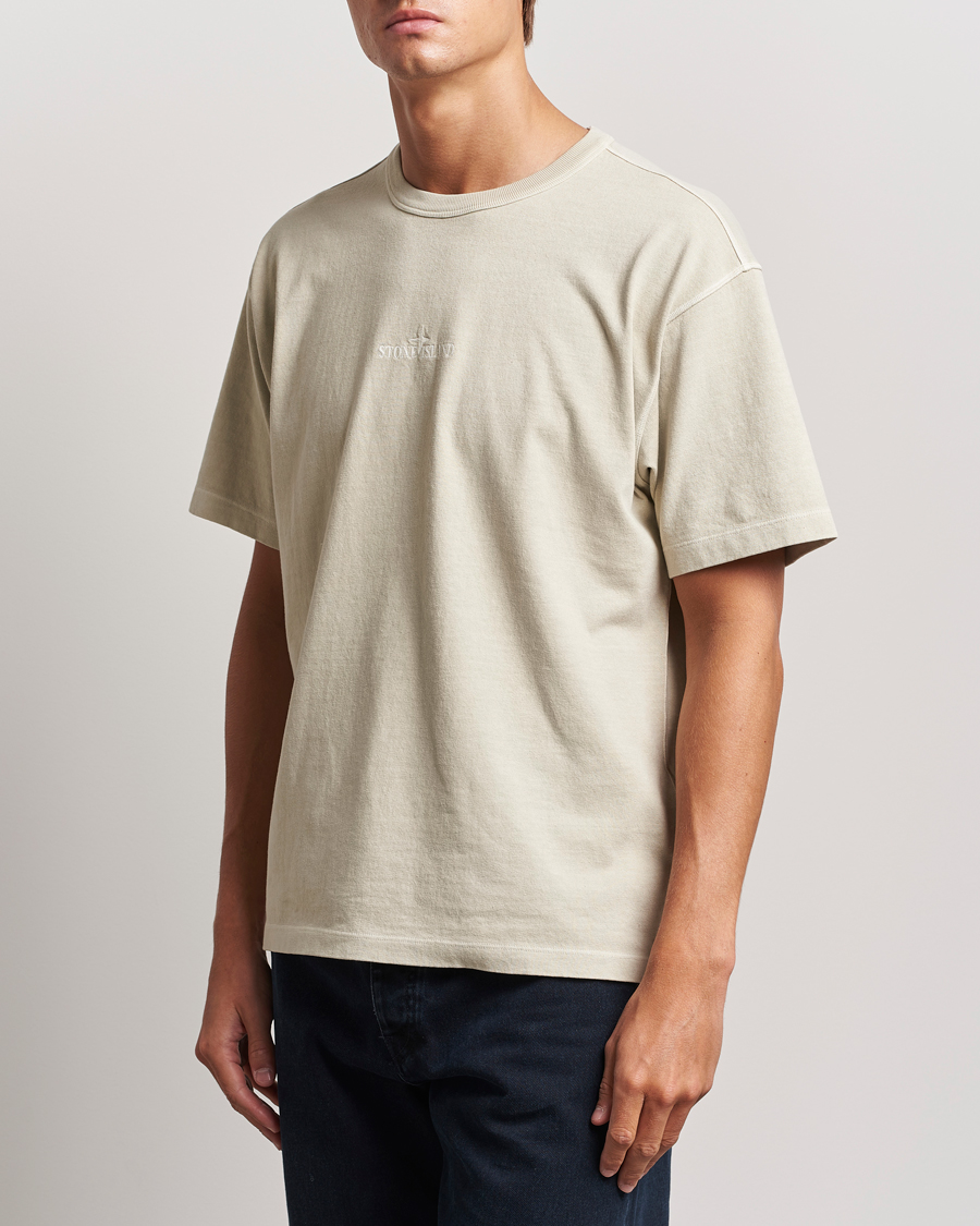Herr |  | Stone Island | Old Dyed Cotton Logo T-Shirt Plaster