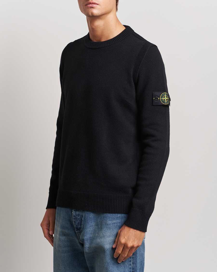 Herr |  | Stone Island | Knitted Lambwool Sweater Black