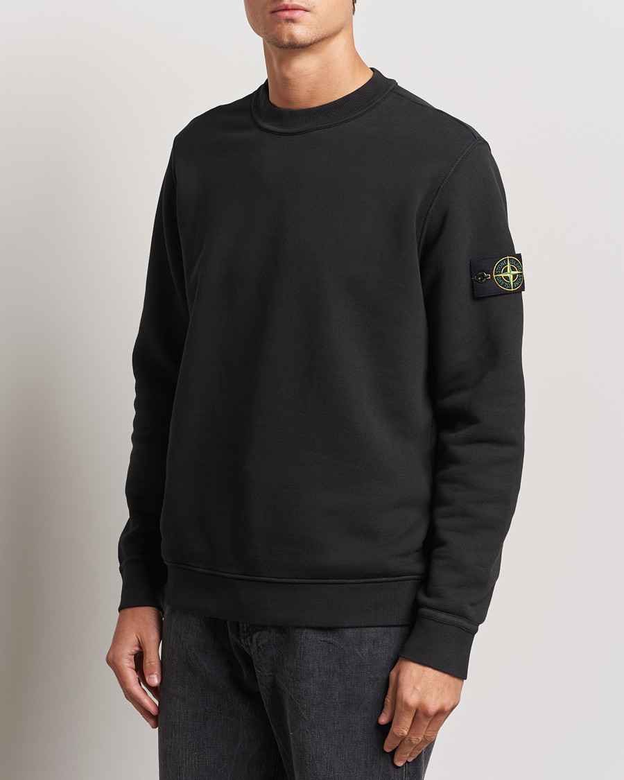 Herr |  | Stone Island | Old Dyed Cotton Sweatshirt Black