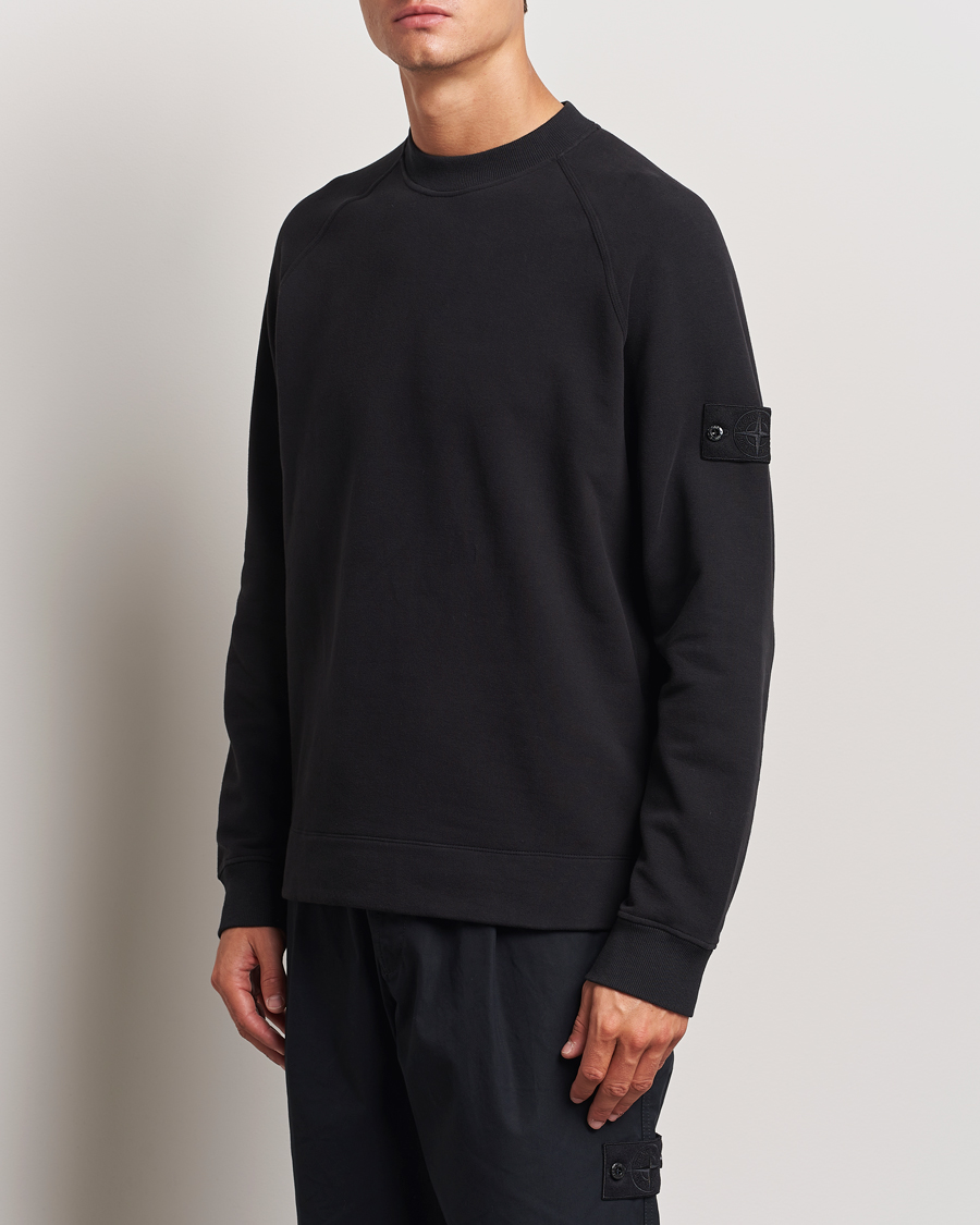 Herr | Sweatshirts | Stone Island | Ghost Organic Cotton Fleece Sweatshirt Black