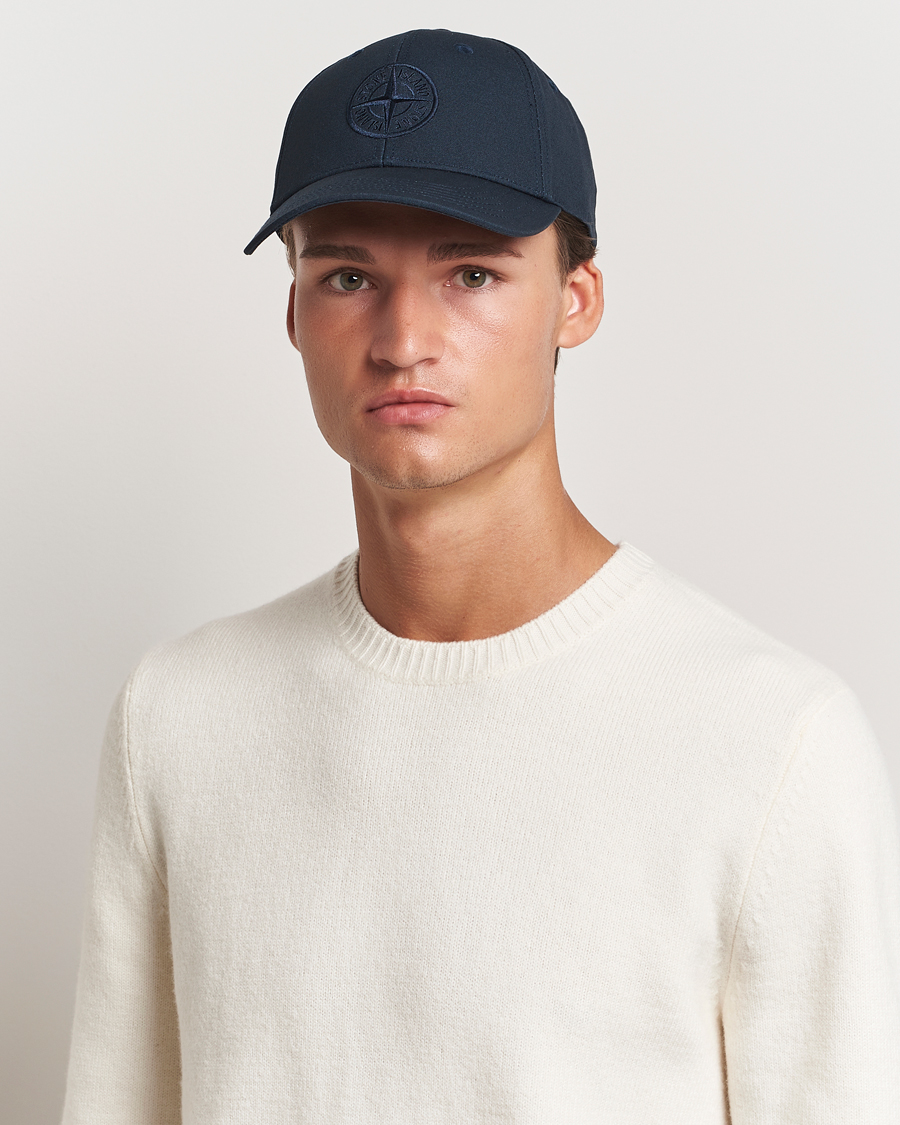 Herr |  | Stone Island | Cotton Rep Logo Cap Navy Blue