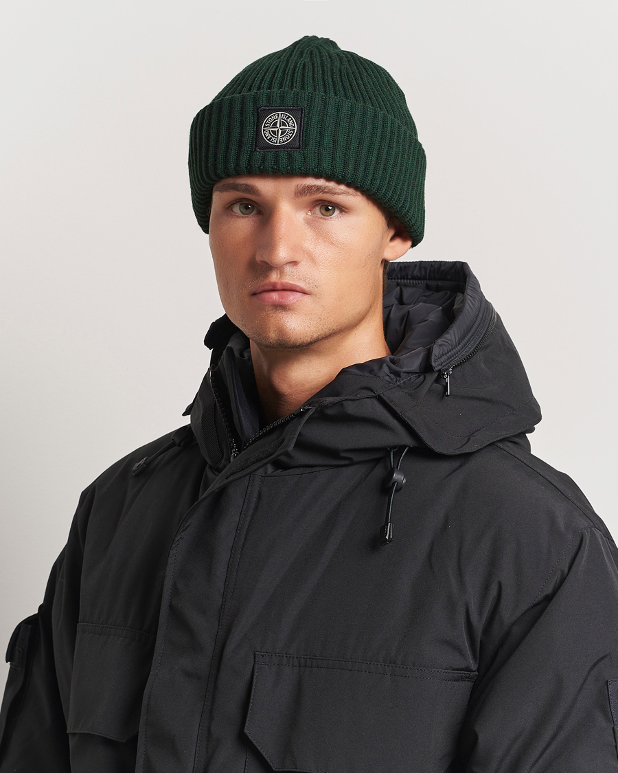 Herr |  | Stone Island | Full Rib Wool Beanie Musk